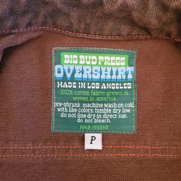 Big Bud Press Overdyed Overshirt P - Picture 2 of 2